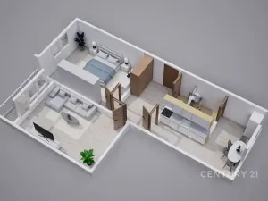 Prodej bytu 2+1, Bohušovice nad Ohří, Zahradní, 56 m2