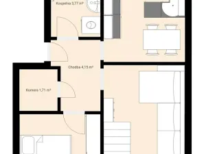 Prodej bytu 2+1, České Budějovice, Nerudova, 58 m2