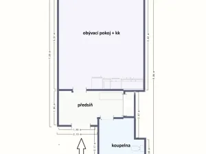 Pronájem bytu 1+kk, Praha - Michle, Hanusova, 38 m2