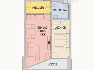 Pronájem bytu 2+kk, Sezimovo Ústí, náměstí Tomáše Bati, 53 m2