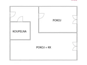 Pronájem bytu 2+kk, Teplice - Prosetice, Krajní, 40 m2
