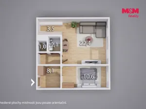 Prodej bytu 2+kk, Ústí nad Labem - Krásné Březno, Vojanova, 48 m2
