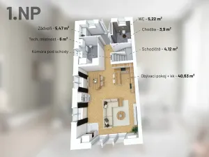 Prodej bytu 4+kk, Praha - Řepy, Otlíkovská, 125 m2