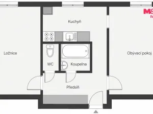 Pronájem bytu 2+1, Rotava, Sídliště, 53 m2