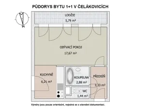 Pronájem bytu 1+1, Čelákovice, Rumunská, 41 m2