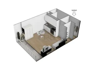 Prodej bytu 1+kk, Brno, Okrouhlá, 32 m2