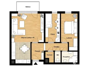 Pronájem bytu 3+kk, Praha - Čakovice, Bermanova, 72 m2