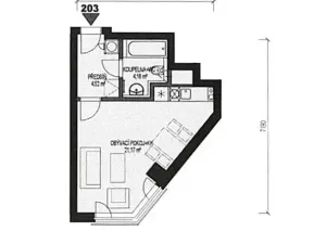 Pronájem bytu 1+kk, Praha - Uhříněves, Ke kříži, 34 m2