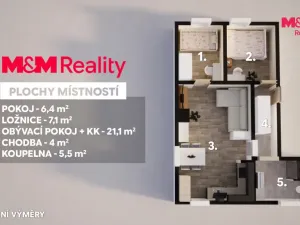 Prodej bytu 3+kk, Velemín - Oparno, 43 m2