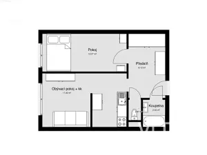 Prodej bytu 2+kk, Praha - Braník, Roškotova, 47 m2