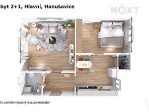 Prodej bytu 2+1, Hanušovice, Hlavní, 55 m2