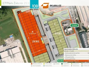Pronájem skladu, Žebrák, Tovární, 8000 m2