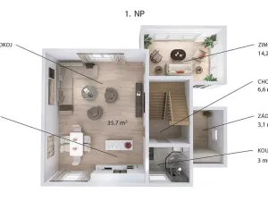 Prodej rodinného domu, Červený Újezd, Na Vyhlídce, 170 m2