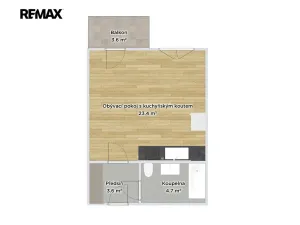 Pronájem bytu 1+kk, Praha - Horní Měcholupy, Padovská, 32 m2
