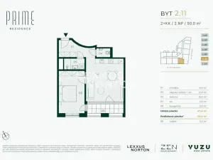 Prodej bytu 2+kk, Praha - Libeň, Primátorská, 47 m2