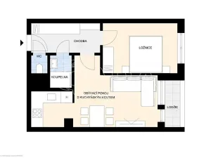 Prodej bytu 2+kk, Praha - Chodov, Podjavorinské, 43 m2