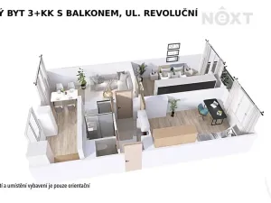 Pronájem bytu 3+1, Šumperk, Revoluční, 74 m2