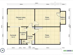 Pronájem bytu 3+1, Šumperk, Revoluční, 74 m2