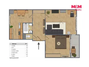 Prodej bytu 2+1, Lysá nad Labem, Husovo náměstí, 50 m2