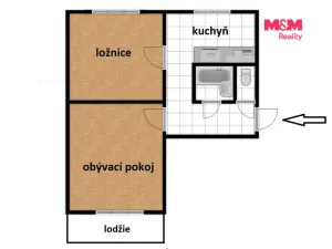 Pronájem bytu 2+1, Praha - Strašnice, U krbu, 52 m2