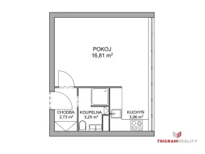 Prodej bytu 1+kk, Hradec Králové - Slezské Předměstí, Severní, 28 m2