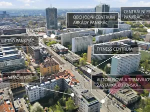 Pronájem bytu 2+kk, Praha - Nusle, Na Pankráci, 56 m2