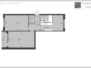 Pronájem bytu 2+1, Ústí nad Labem, Větrná, 60 m2