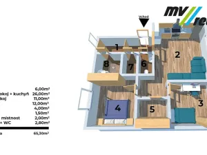 Prodej bytu 3+kk, Benátky nad Jizerou, 65 m2