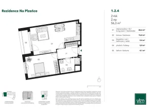 Prodej bytu 2+kk, Praha - Smíchov, Na Plzeňce, 56 m2