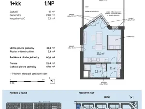 Prodej bytu 1+kk, Brno, Rybářská, 40 m2