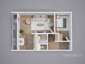 Pronájem bytu 2+kk, Osek, Hrdlovská, 46 m2