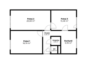 Prodej bytu 3+1, Praha - Veleslavín, Šumberova, 70 m2