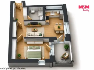 Pronájem bytu 2+kk, Rychnov nad Kněžnou, Mírová, 47 m2