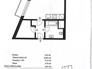 Pronájem bytu 1+kk, Olomouc, Edmunda Husserla, 37 m2