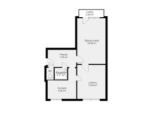 Prodej bytu 2+1, Praha - Malešice, Chotouňská, 51 m2