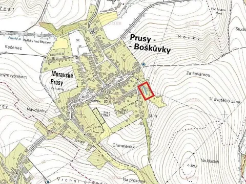 Prodej pole, Prusy-Boškůvky, 632 m2