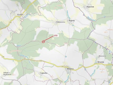 Dražba lesa, Psárov, 577 m2