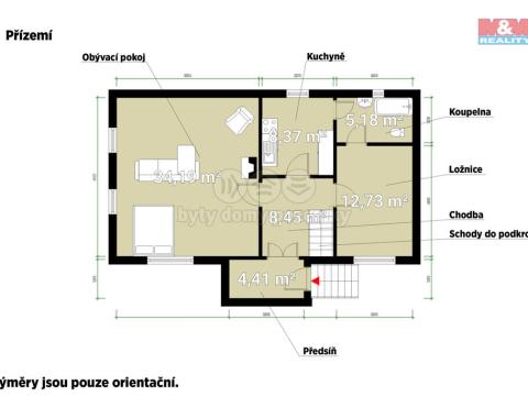 Prodej rodinného domu, Myslív, 73 m2