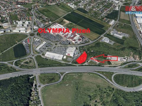 Pronájem komerčního pozemku, Plzeň - Černice, 3600 m2