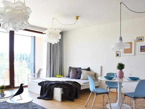 Pronájem bytu 1+kk, Praha - Holešovice, V háji, 43 m2