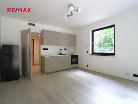 Pronájem bytu 1+kk, Praha - Hlubočepy, Na Zlíchově, 30 m2