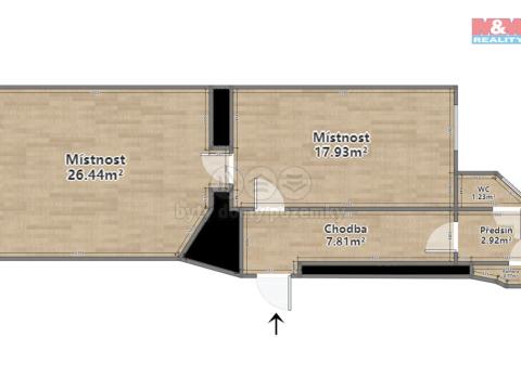 Pronájem kanceláře, Plzeň - Severní Předměstí, Karlovarská, 51 m2