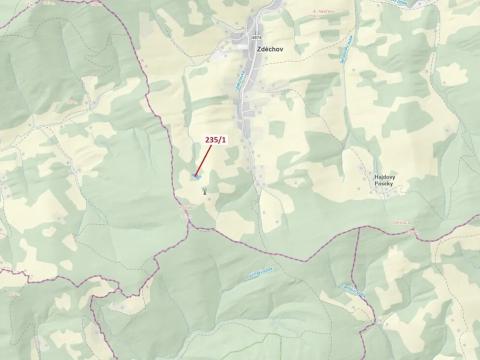 Dražba lesa, Zděchov, 2467 m2