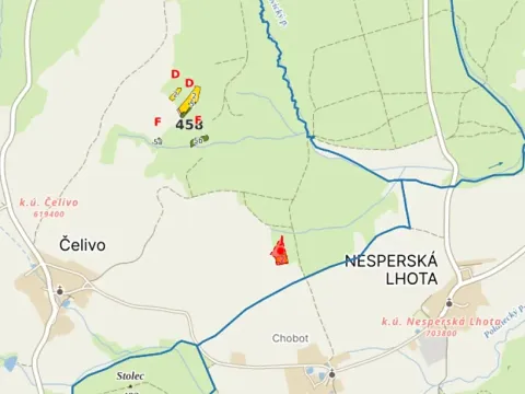 Prodej lesa, Postupice, 18977 m2