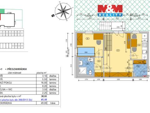 Prodej bytu 2+1, Dačice - Dačice V, U Stadionu, 41 m2