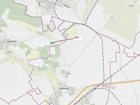 Dražba lesa, Jeviněves, 4557 m2