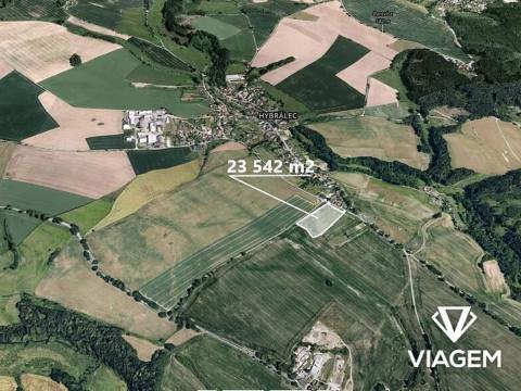 Prodej podílu pozemku pro bydlení, Hybrálec, 3937 m2