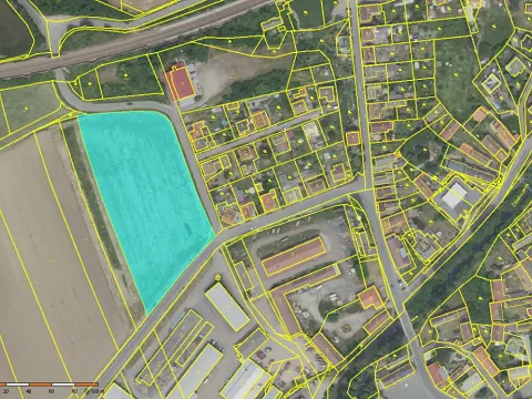 Prodej podílu komerčního pozemku, Praskolesy, 1591 m2