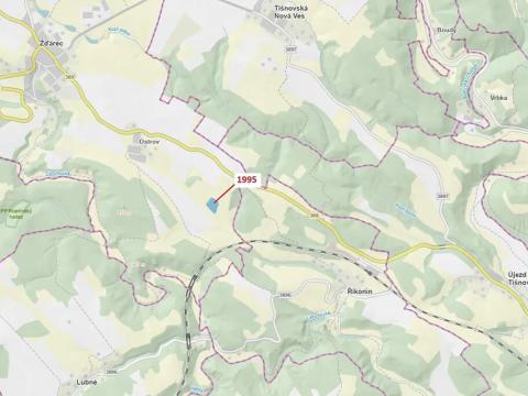 Dražba lesa, Žďárec, 1995 m2