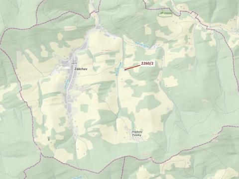 Dražba lesa, Zděchov, 1022 m2